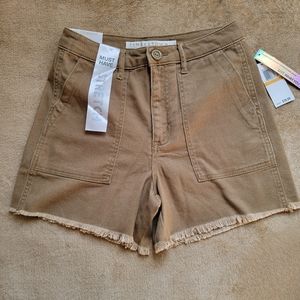 Tinseltown High Rise Utility Mom Shorts - Size 3